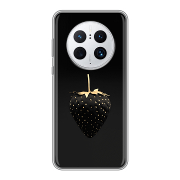 Силиконовый чехол на Huawei Mate 50 Pro с принтом Черная клубника