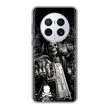 Силиконовый чехол на Huawei Mate 50 Pro с принтом Скелет