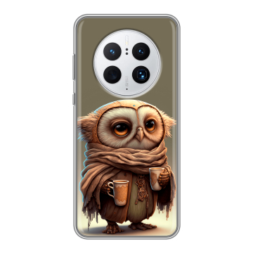 Силиконовый чехол на Huawei Mate 50 Pro с принтом Сова