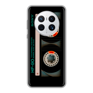 Силиконовый чехол на Huawei Mate 50 Pro с принтом Кассета