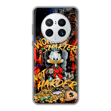 Силиконовый чехол на Huawei Mate 50 Pro с принтом Дональд Дак Деньги