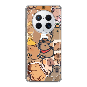 Силиконовый чехол на Huawei Mate 50 Pro с принтом капибара