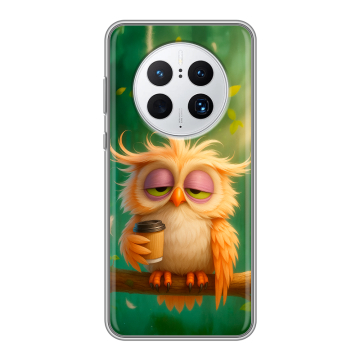Силиконовый чехол на Huawei Mate 50 Pro с принтом сова