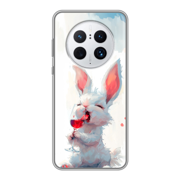 Силиконовый чехол на Huawei Mate 50 Pro с принтом кролик зайчик Силиконовый чехол на Huawei Mate 50 Pro с принтом кролик зайчик
