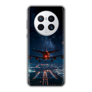 Силиконовый чехол на Huawei Mate 50 Pro с принтом самолет Силиконовый чехол на Huawei Mate 50 Pro с принтом самолет