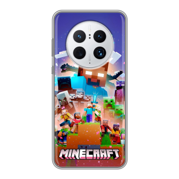 Силиконовый чехол на Huawei Mate 50 Pro с принтом Майнкрафт Minecraft