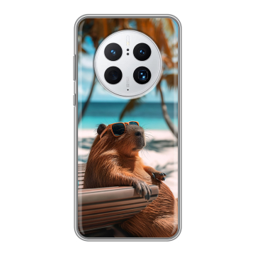 Силиконовый чехол на Huawei Mate 50 Pro с принтом Капибара Силиконовый чехол на Huawei Mate 50 Pro с принтом Капибара