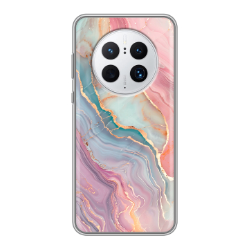Силиконовый чехол на Huawei Mate 50 Pro с принтом розовый мрамор Силиконовый чехол на Huawei Mate 50 Pro с принтом розовый мрамор