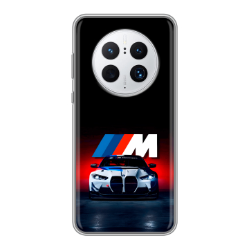 Силиконовый чехол на Huawei Mate 50 Pro с принтом БМВ BMW