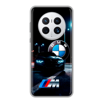 Силиконовый чехол на Huawei Mate 50 Pro с принтом БМВ BMW