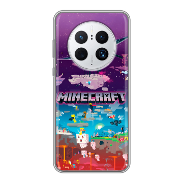 Силиконовый чехол на Huawei Mate 50 Pro с принтом Майнкрафт Minecraft Силиконовый чехол на Huawei Mate 50 Pro с принтом Майнкрафт Minecraft