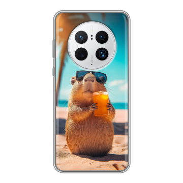 Силиконовый чехол на Huawei Mate 50 Pro с принтом Капибара Силиконовый чехол на Huawei Mate 50 Pro с принтом Капибара
