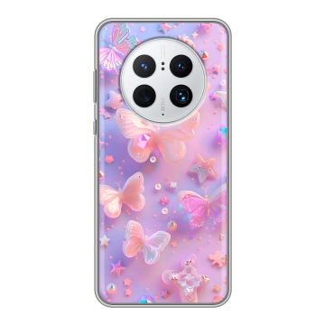 Силиконовый чехол на Huawei Mate 50 Pro с принтом Бабочки Силиконовый чехол на Huawei Mate 50 Pro с принтом Бабочки