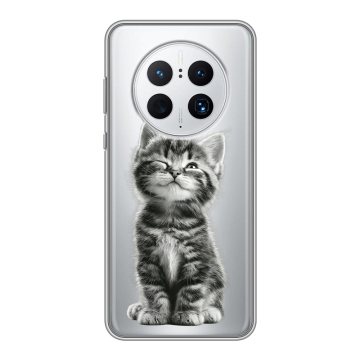 Силиконовый чехол на Huawei Mate 50 Pro с принтом Котенок