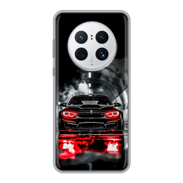 Силиконовый чехол на Huawei Mate 50 Pro с принтом BMW БМВ
