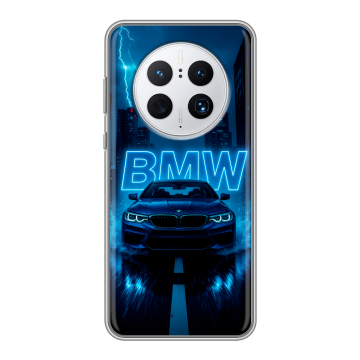 Силиконовый чехол на Huawei Mate 50 Pro с принтом BMW БМВ