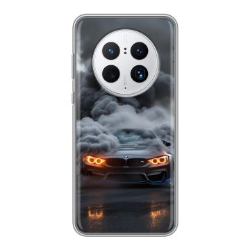 Силиконовый чехол на Huawei Mate 50 Pro с принтом BMW БМВ