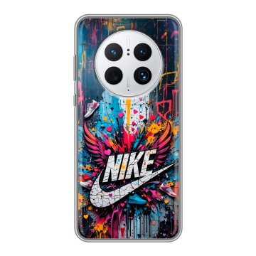 Силиконовый чехол на Huawei Mate 50 Pro с принтом Nike Найк