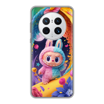 Силиконовый чехол на Huawei Mate 50 Pro с принтом Labubu Лабубу