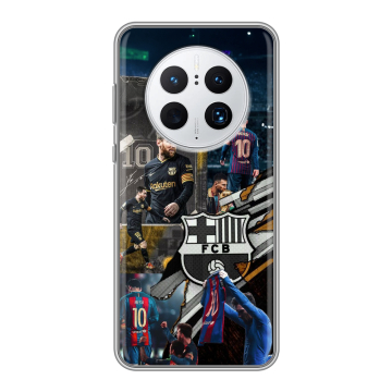 Силиконовый чехол на Huawei Mate 50 Pro с принтом Messi Barcelona