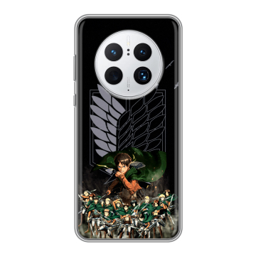 Силиконовый чехол на Huawei Mate 50 Pro с принтом Атака титанов Силиконовый чехол на Huawei Mate 50 Pro с принтом Атака титанов