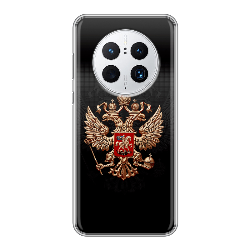 Силиконовый чехол на Huawei Mate 50 Pro с принтом Герб России Силиконовый чехол на Huawei Mate 50 Pro с принтом Герб России