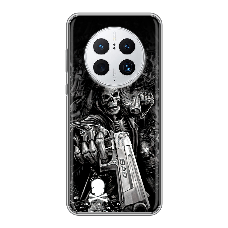 Силиконовый чехол на Huawei Mate 50 Pro с принтом Скелет Силиконовый чехол на Huawei Mate 50 Pro с принтом Скелет