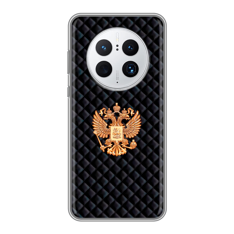 Силиконовый чехол на Huawei Mate 50 Pro с принтом Герб России принт Силиконовый чехол на Huawei Mate 50 Pro с принтом Герб России принт