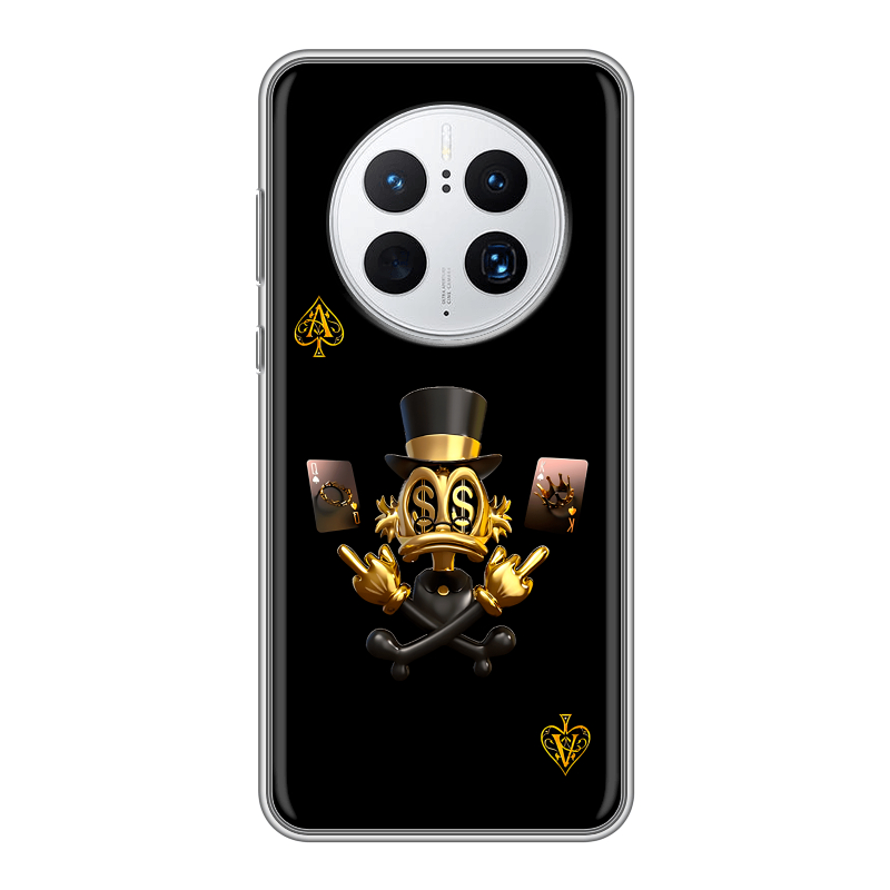 Силиконовый чехол на Huawei Mate 50 Pro с принтом Золотой скрудж макдак Силиконовый чехол на Huawei Mate 50 Pro с принтом Золотой скрудж макдак