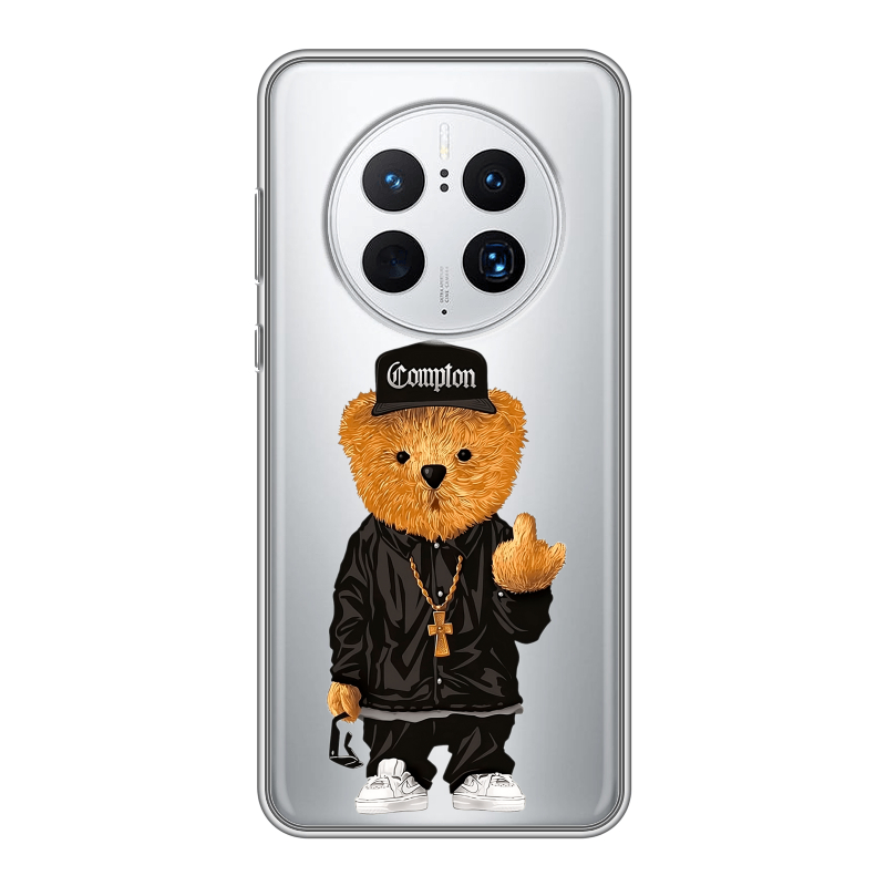 Силиконовый противоударный чехол на Huawei Mate 50 Pro с принтом Плюшевый медведь Силиконовый противоударный чехол на Huawei Mate 50 Pro с принтом Плюшевый медведь