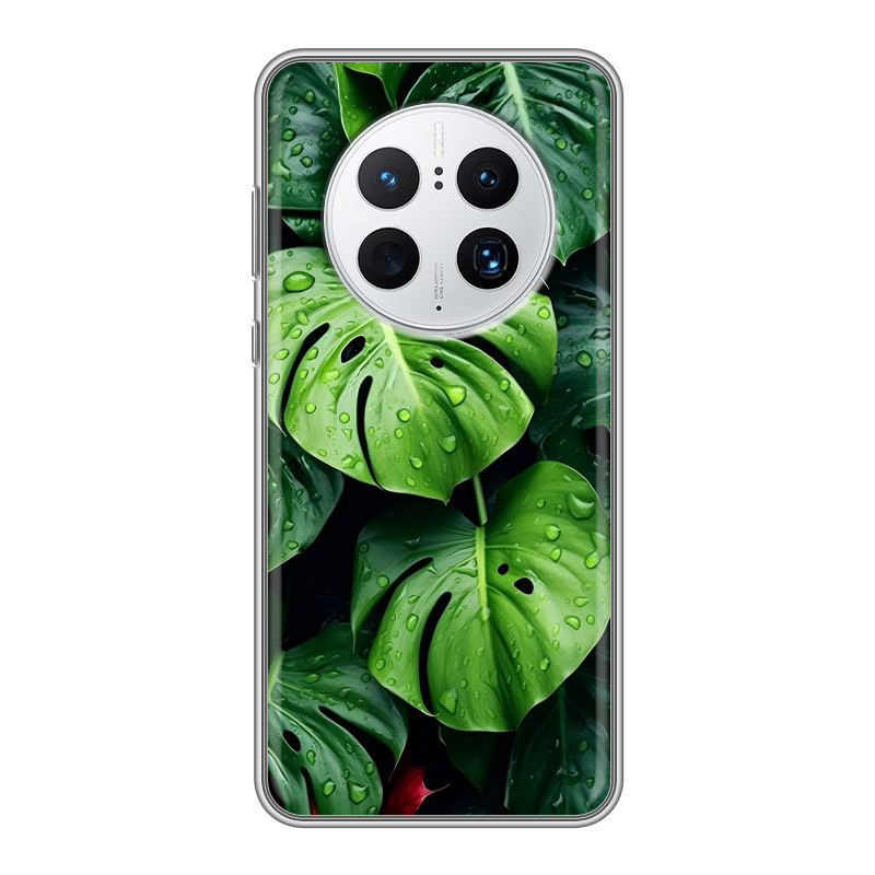 Силиконовый чехол на Huawei Mate 50 Pro с принтом Листья Силиконовый чехол на Huawei Mate 50 Pro с принтом Листья