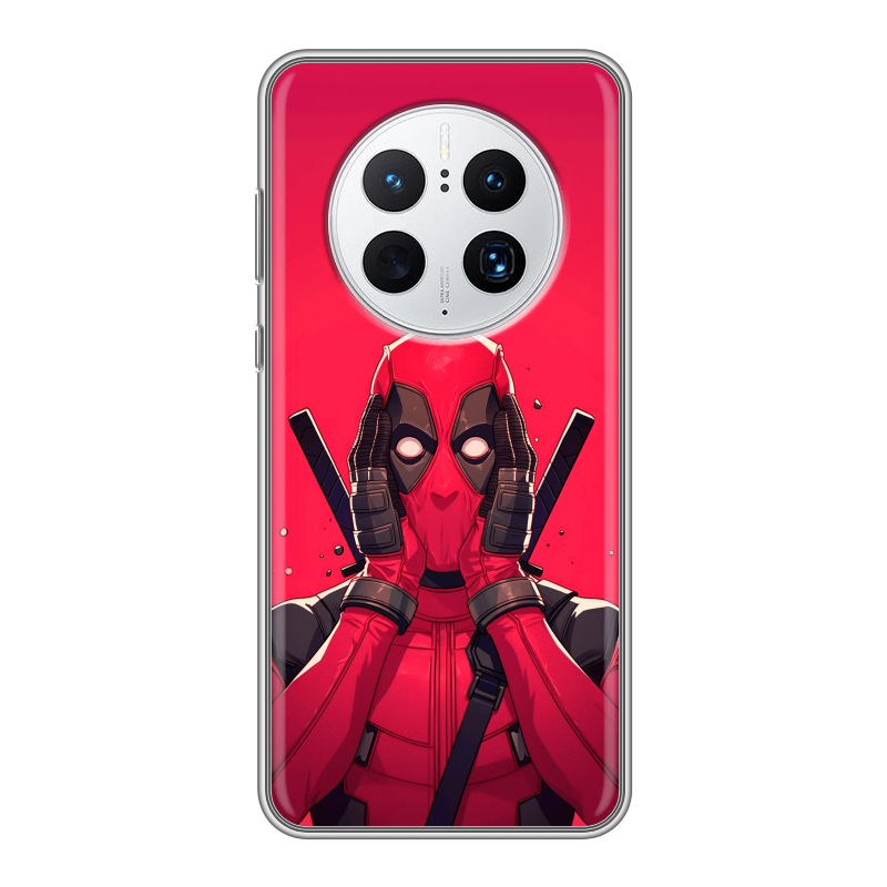Силиконовый противоударный чехол на Huawei Mate 50 Pro с принтом Дедпул Deadpool Силиконовый противоударный чехол на Huawei Mate 50 Pro с принтом Дедпул Deadpool
