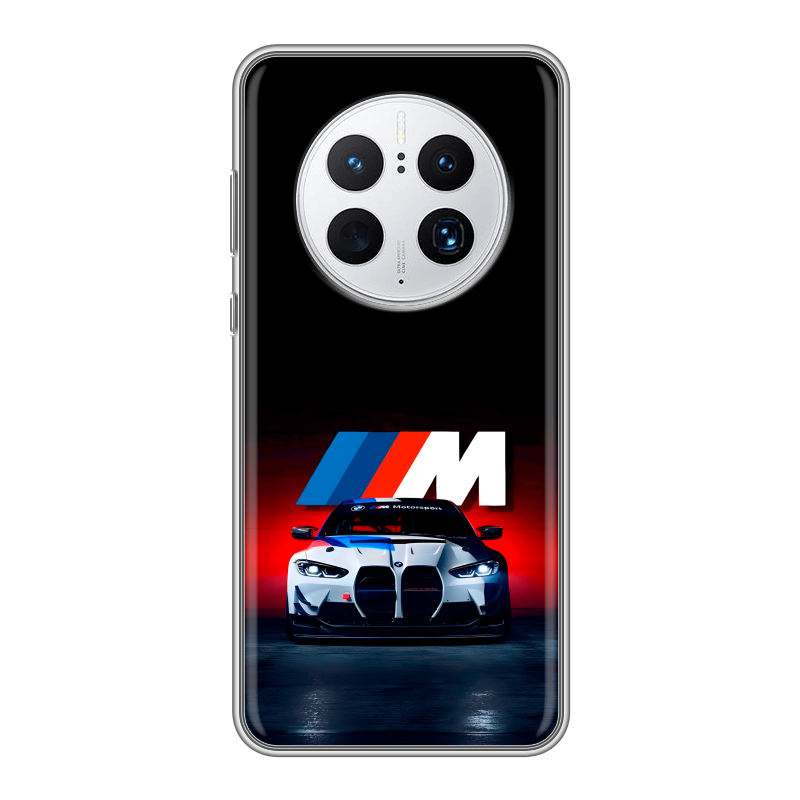 Силиконовый чехол на Huawei Mate 50 Pro с принтом БМВ BMW Силиконовый чехол на Huawei Mate 50 Pro с принтом БМВ BMW
