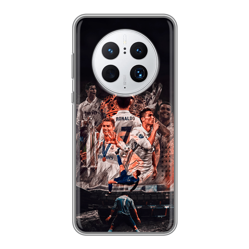 Силиконовый противоударный чехол на Huawei Mate 50 Pro с принтом Реал Роналдо Real Ronaldo Силиконовый противоударный чехол на Huawei Mate 50 Pro с принтом Реал Роналдо Real Ronaldo
