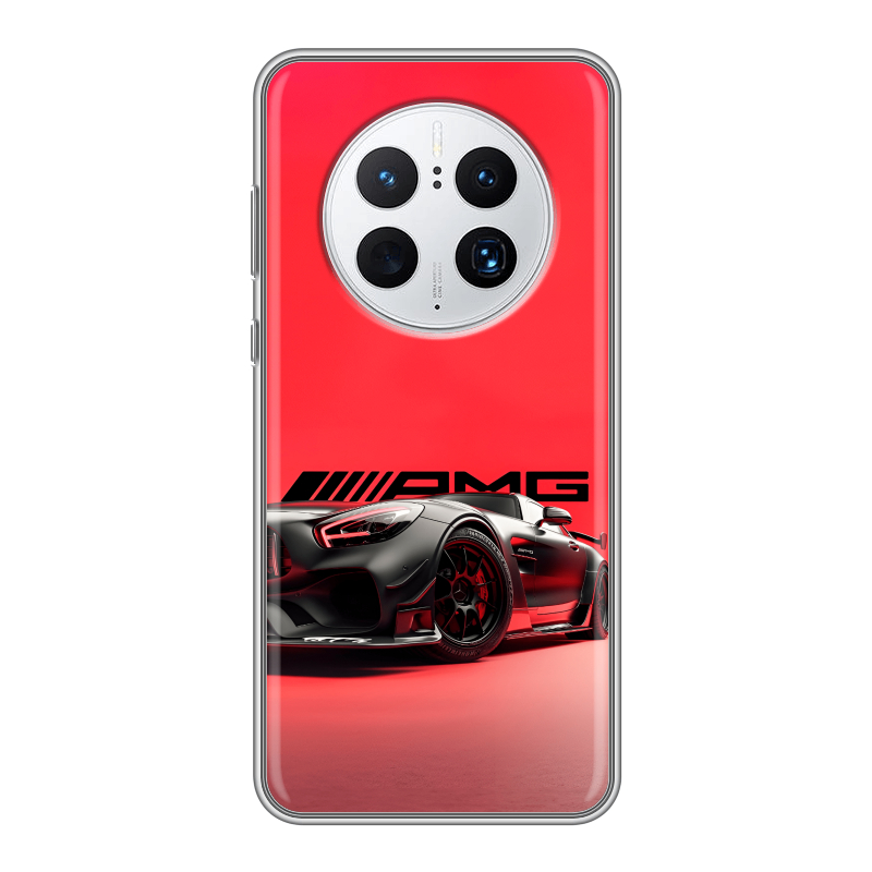 Силиконовый чехол на Huawei Mate 50 Pro с принтом Мерседес Mercedes AMG Силиконовый чехол на Huawei Mate 50 Pro с принтом Мерседес Mercedes AMG