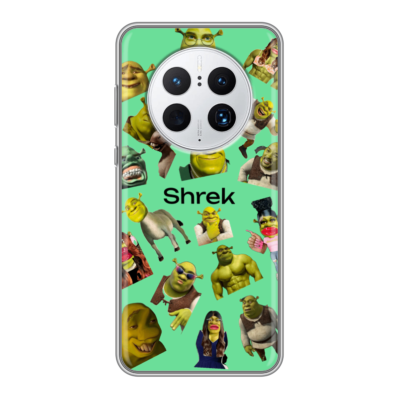 Силиконовый чехол на Huawei Mate 50 Pro с принтом Шрек Shrek Силиконовый чехол на Huawei Mate 50 Pro с принтом Шрек Shrek
