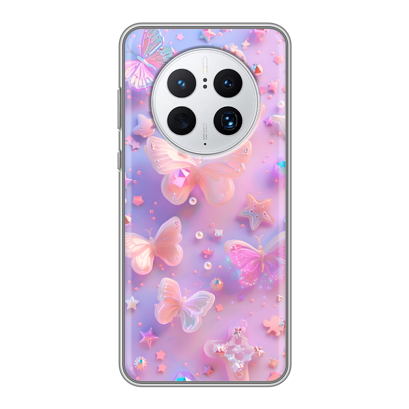 Силиконовый чехол на Huawei Mate 50 Pro с принтом Бабочки Силиконовый чехол на Huawei Mate 50 Pro с принтом Бабочки