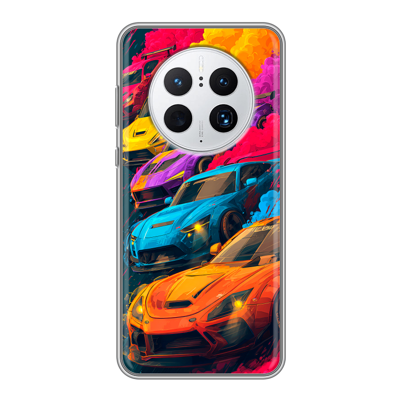 Силиконовый чехол на Huawei Mate 50 Pro с принтом Тачки Силиконовый чехол на Huawei Mate 50 Pro с принтом Тачки