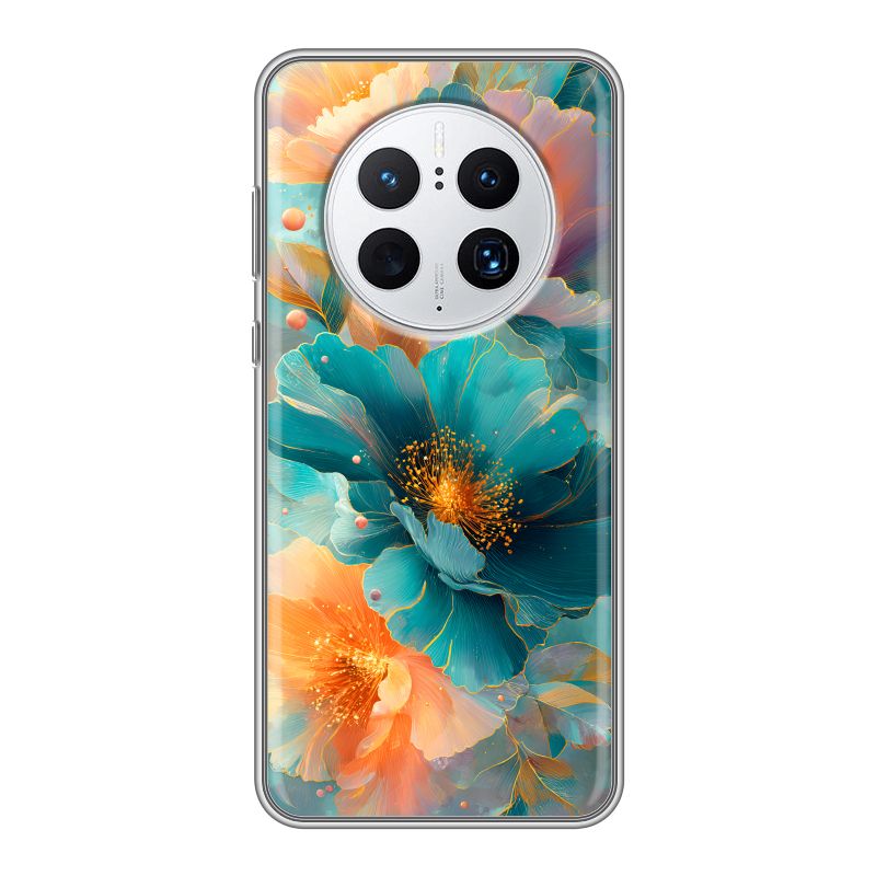 Силиконовый чехол на Huawei Mate 50 Pro с принтом Цветы Силиконовый чехол на Huawei Mate 50 Pro с принтом Цветы