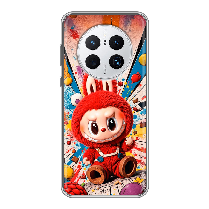 Силиконовый противоударный чехол на Huawei Mate 50 Pro с принтом Labubu Лабубу Силиконовый противоударный чехол на Huawei Mate 50 Pro с принтом Labubu Лабубу