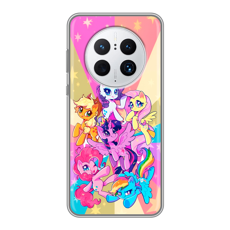 Силиконовый противоударный чехол на Huawei Mate 50 Pro с принтом My little pony Дружба чудо Силиконовый противоударный чехол на Huawei Mate 50 Pro с принтом My little pony Дружба чудо