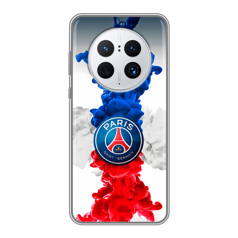 Силиконовый чехол на Huawei Mate 50 Pro с принтом PSG ПСЖ Силиконовый чехол на Huawei Mate 50 Pro с принтом PSG ПСЖ