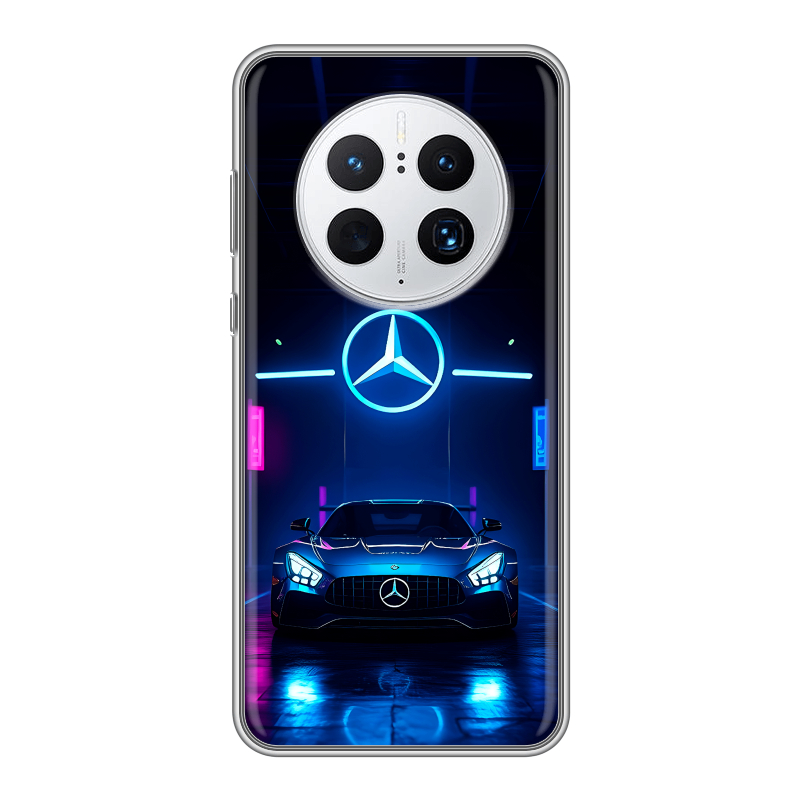 Силиконовый чехол на Huawei Mate 50 Pro с принтом Mercedes Мерседес Силиконовый чехол на Huawei Mate 50 Pro с принтом Mercedes Мерседес