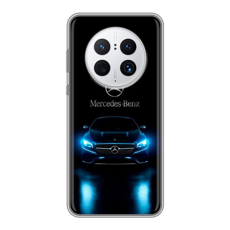 Силиконовый чехол на Huawei Mate 50 Pro с принтом Mercedes Мерседес Силиконовый чехол на Huawei Mate 50 Pro с принтом Mercedes Мерседес