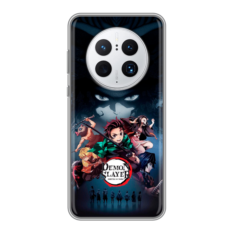 Силиконовый противоударный чехол на Huawei Mate 50 Pro с принтом Demon Slayer Клинок рассекающий демонов Силиконовый противоударный чехол на Huawei Mate 50 Pro с принтом Demon Slayer Клинок рассекающий демонов