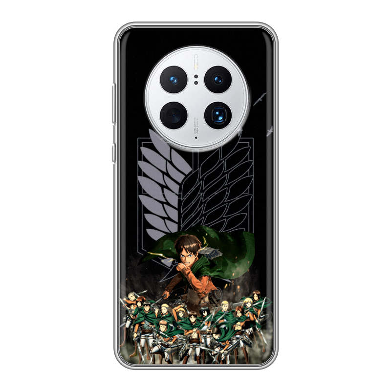 Силиконовый чехол на Huawei Mate 50 Pro с принтом Атака титанов Силиконовый чехол на Huawei Mate 50 Pro с принтом Атака титанов