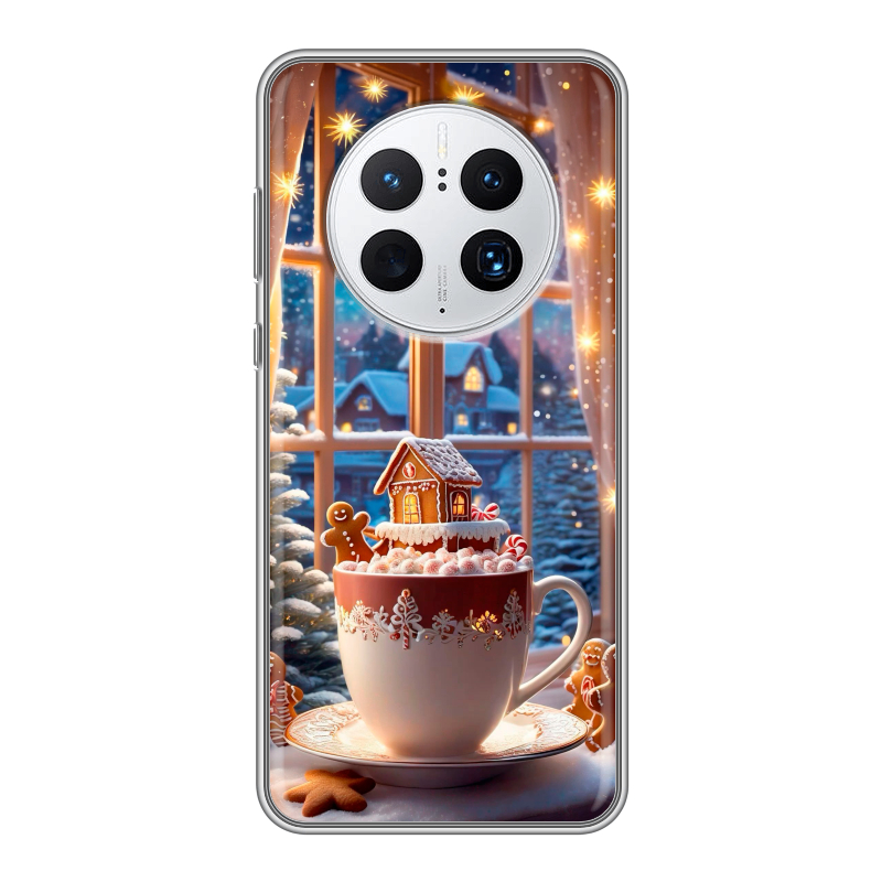 Силиконовый чехол на Huawei Mate 50 Pro с принтом Новый год Силиконовый чехол на Huawei Mate 50 Pro с принтом Новый год