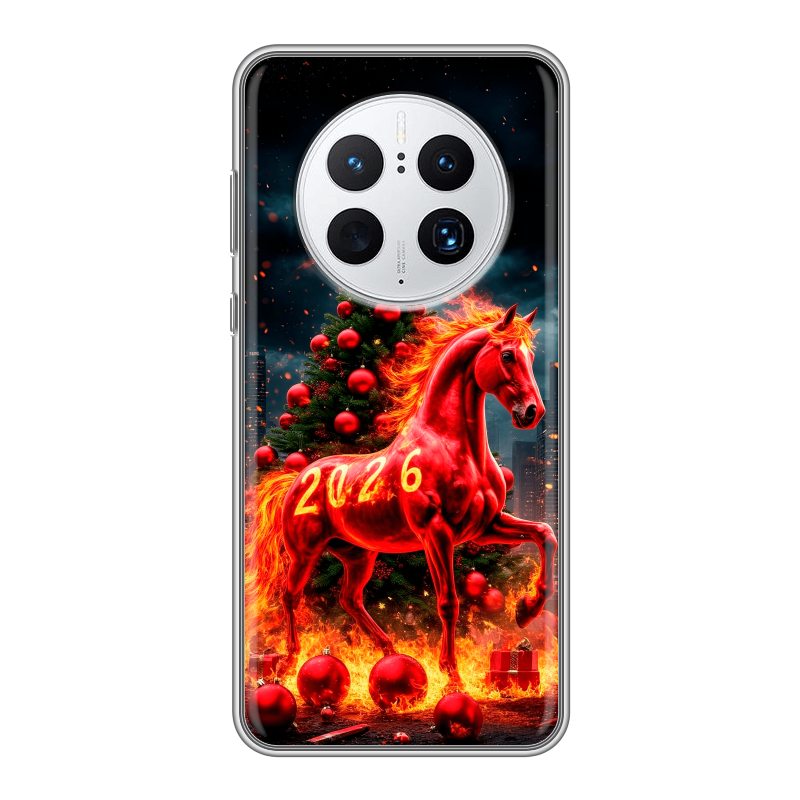 Силиконовый чехол на Huawei Mate 50 Pro с принтом Новый год Силиконовый чехол на Huawei Mate 50 Pro с принтом Новый год