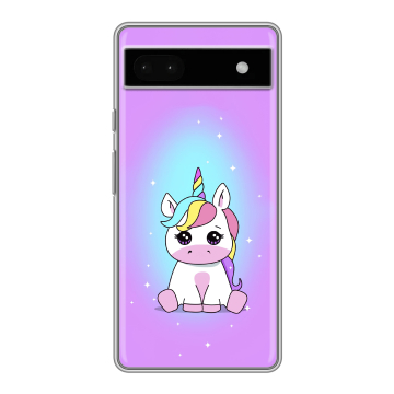 Силиконовый чехол на Google Pixel 6a с принтом Единорог Силиконовый чехол на Google Pixel 6a с принтом Единорог