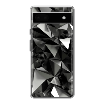 Силиконовый чехол на Google Pixel 6a с принтом Черные кристаллы
